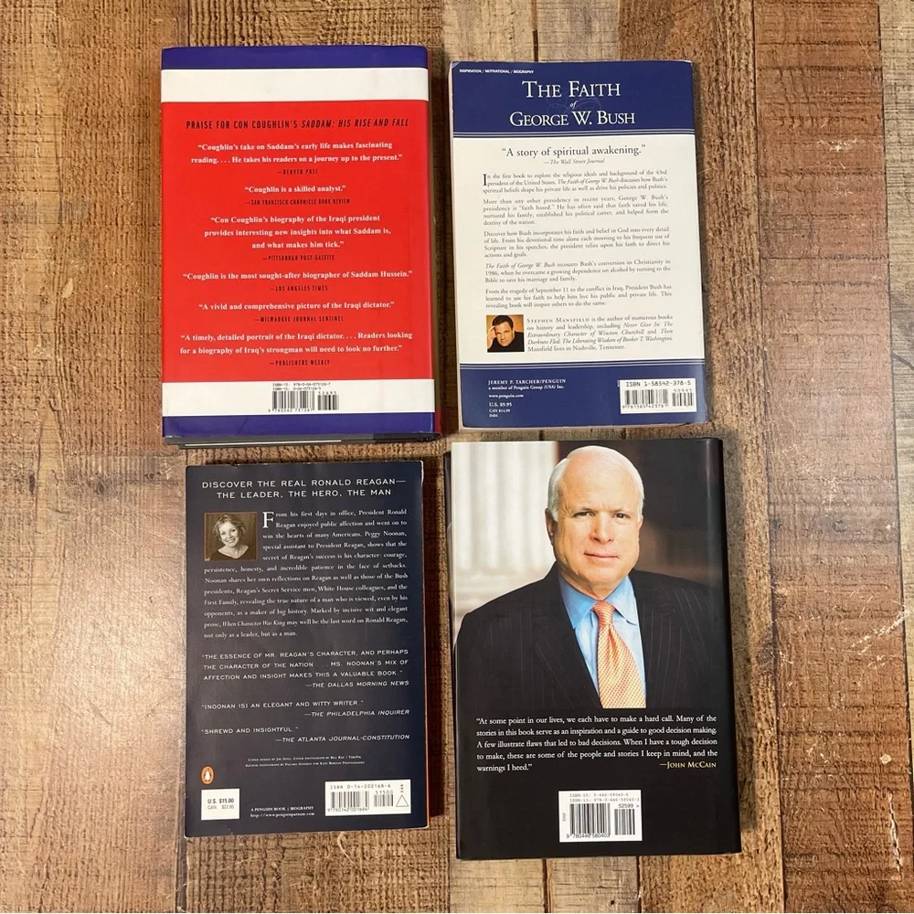 George W Bush Ronald Reagan Tony Blair John McCain History Biography Book Bundle